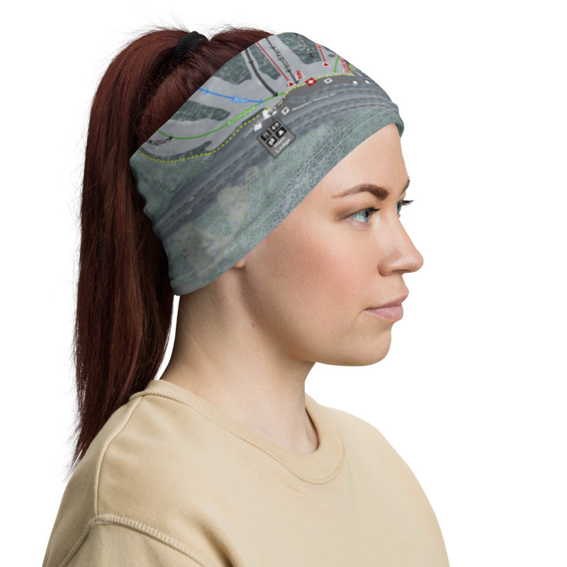 Whaleback Mountain, New Hampshire Ski Trail Map Printed Neck Gaiter - Powderaddicts