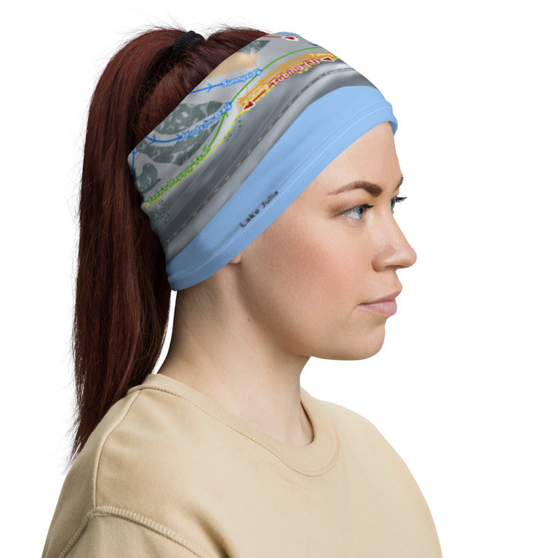 Buena Vista, Minnesota Ski Trail Map Printed Neck Gaiter - Powderaddicts