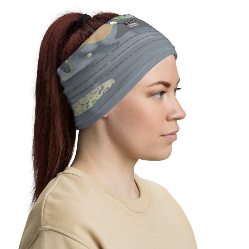 Cascade Mountain, Wisconsin Ski Trail Map Printed Neck Gaiter - Powderaddicts
