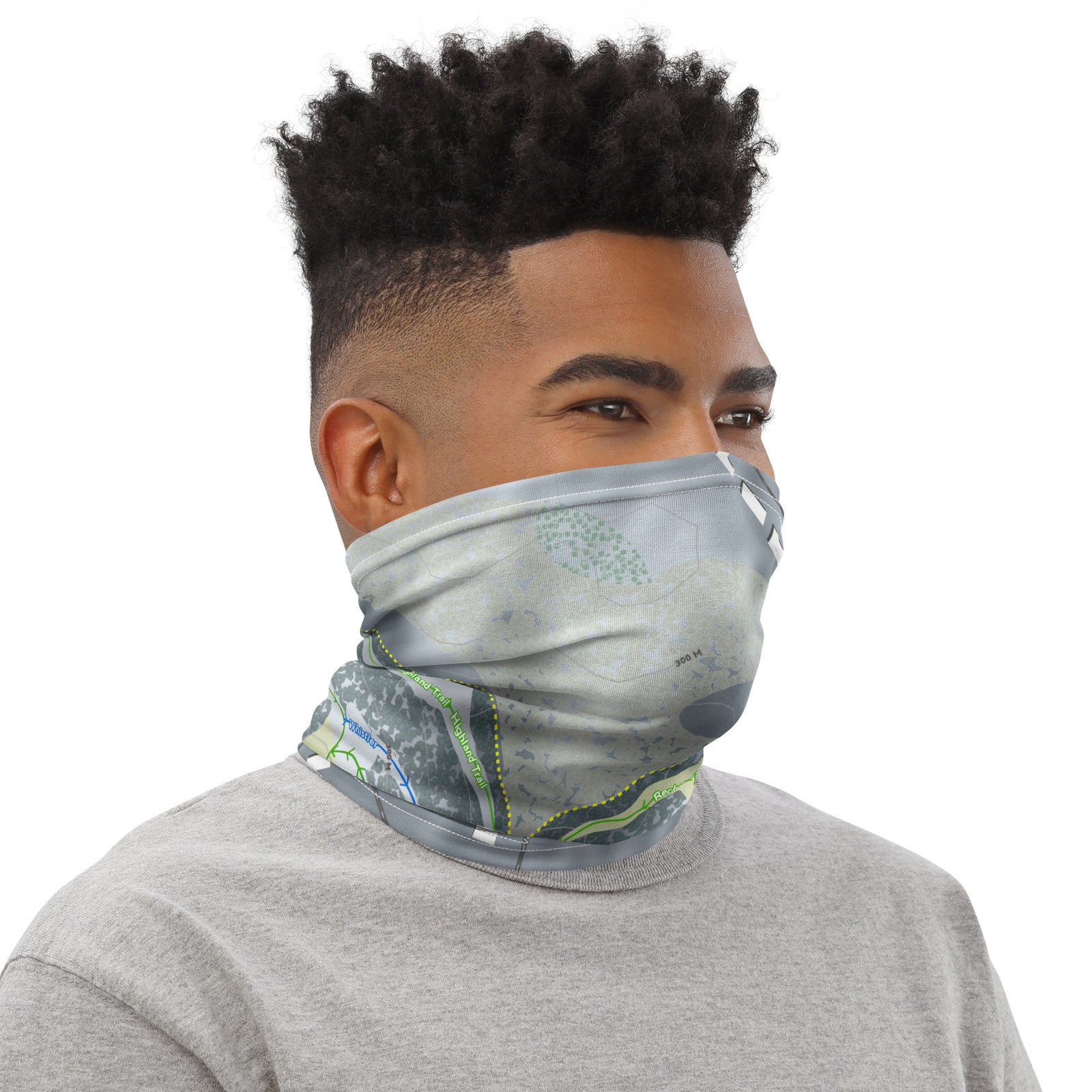 SKI SNOW VALLEY BARRIE, ONTARIO SKI TRAIL MAP Neck Gaiter