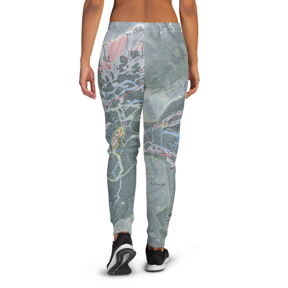 Telluride, Colorado Ski Trail Map Women's Mid-Layer - Powderaddicts