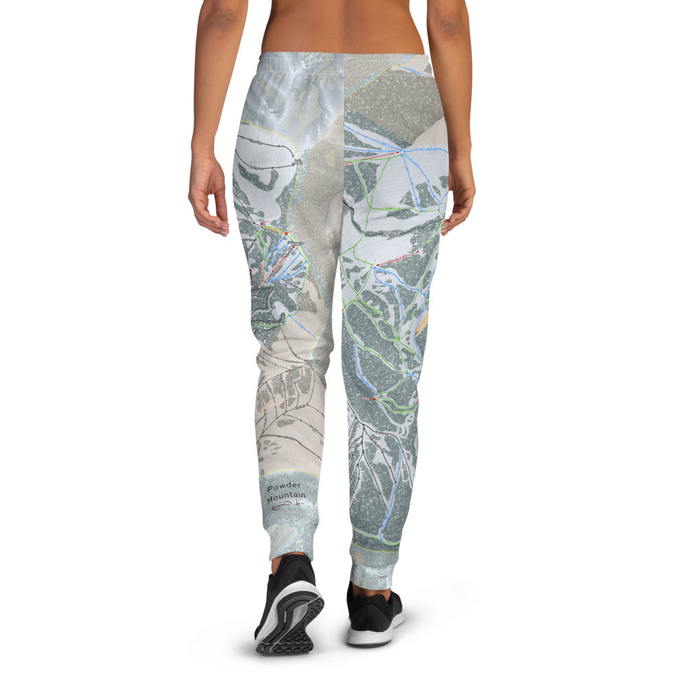 Powder Mountain, Utah Ski Trail Map Women's Mid-Layer - Powderaddicts