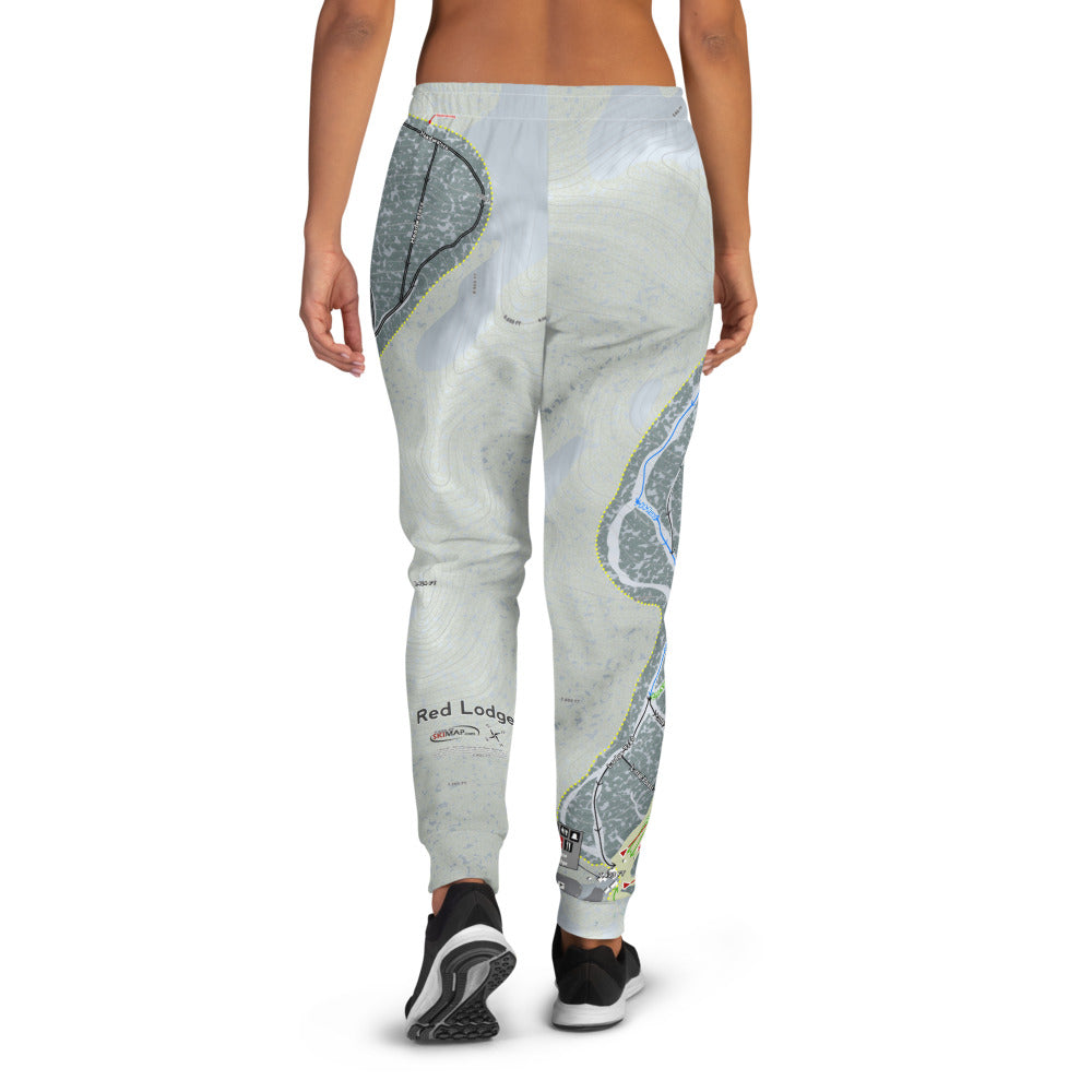 Red Lodge, Montana Ski Trail Map Women's Mid-Layer - Powderaddicts