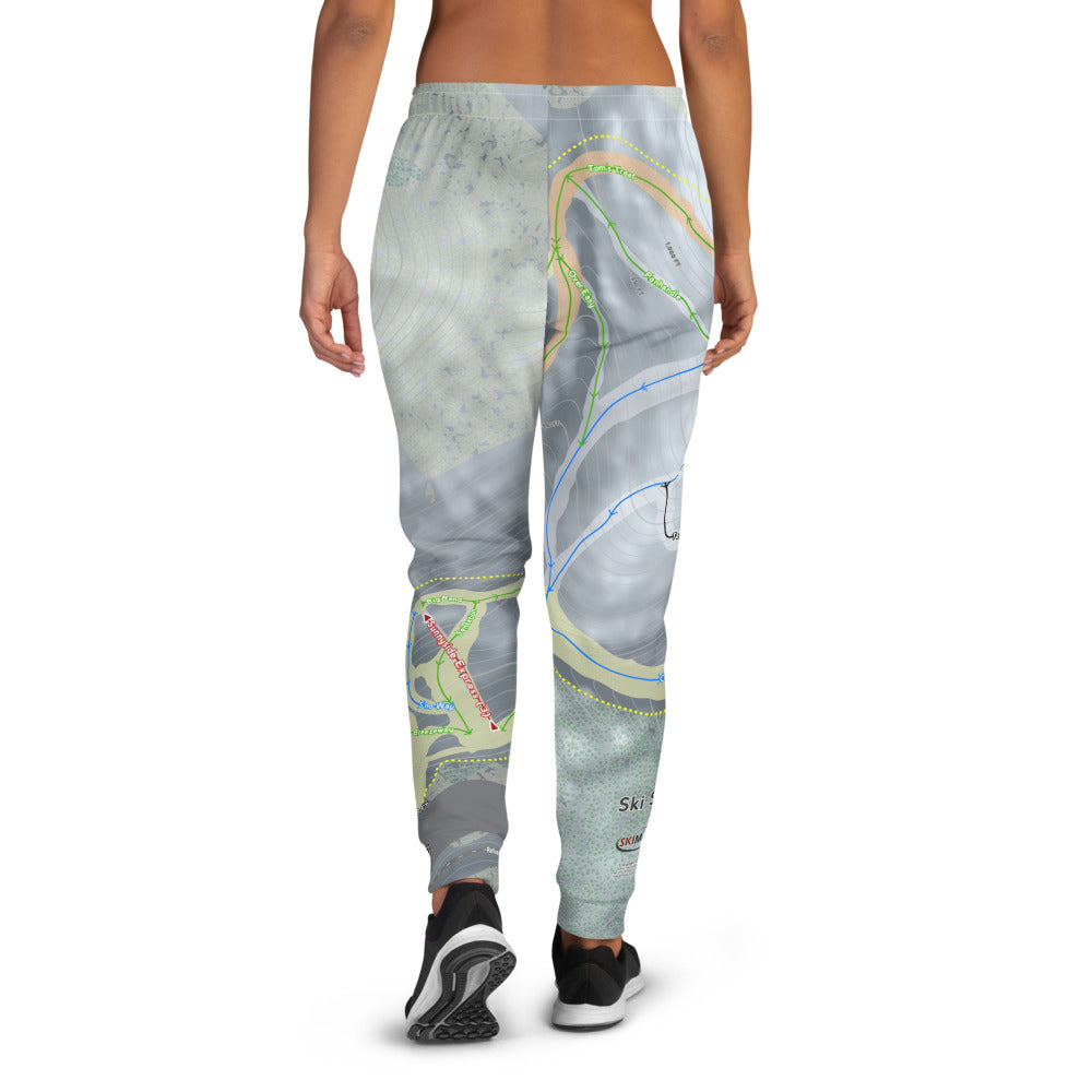 Ski Sundown, Connecticut Ski Trail Map Women's Mid-Layer - Powderaddicts