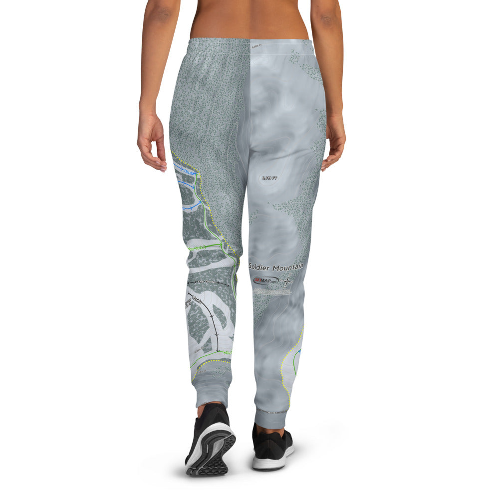Soldier Mountain, Idaho Ski Trail Map Women's Mid-Layer - Powderaddicts