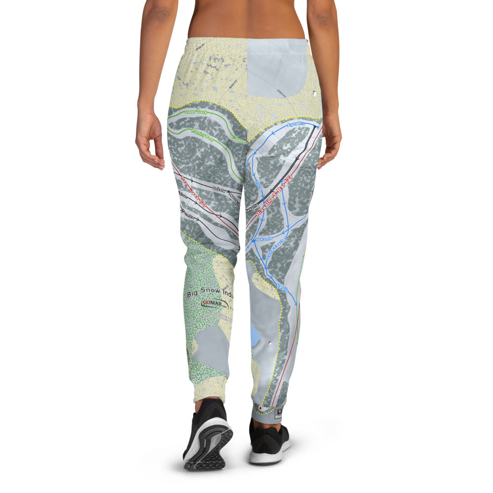 Big Snow Indianhead, Michigan Ski Trail Map Women's Mid-Layer - Powderaddicts