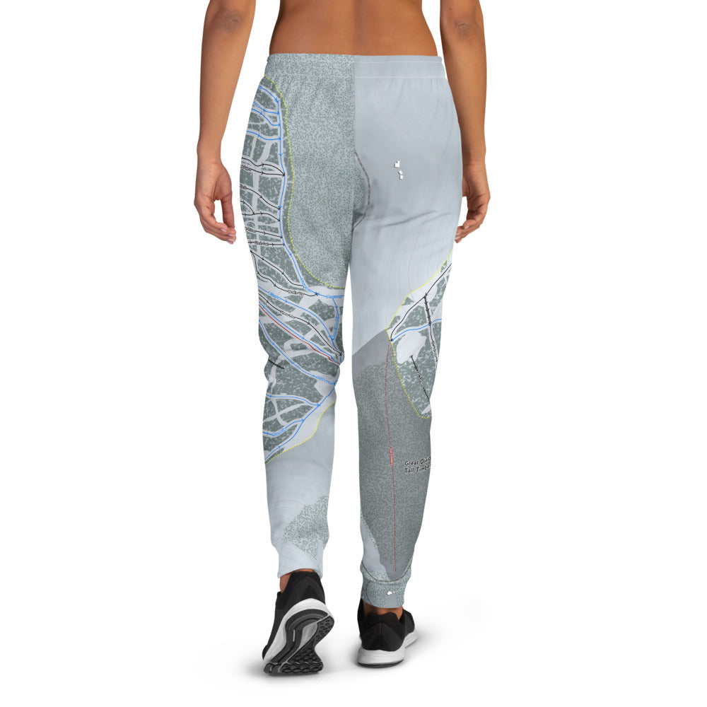 Great Divide, Montana Ski Trail Map Women's Mid-Layer - Powderaddicts