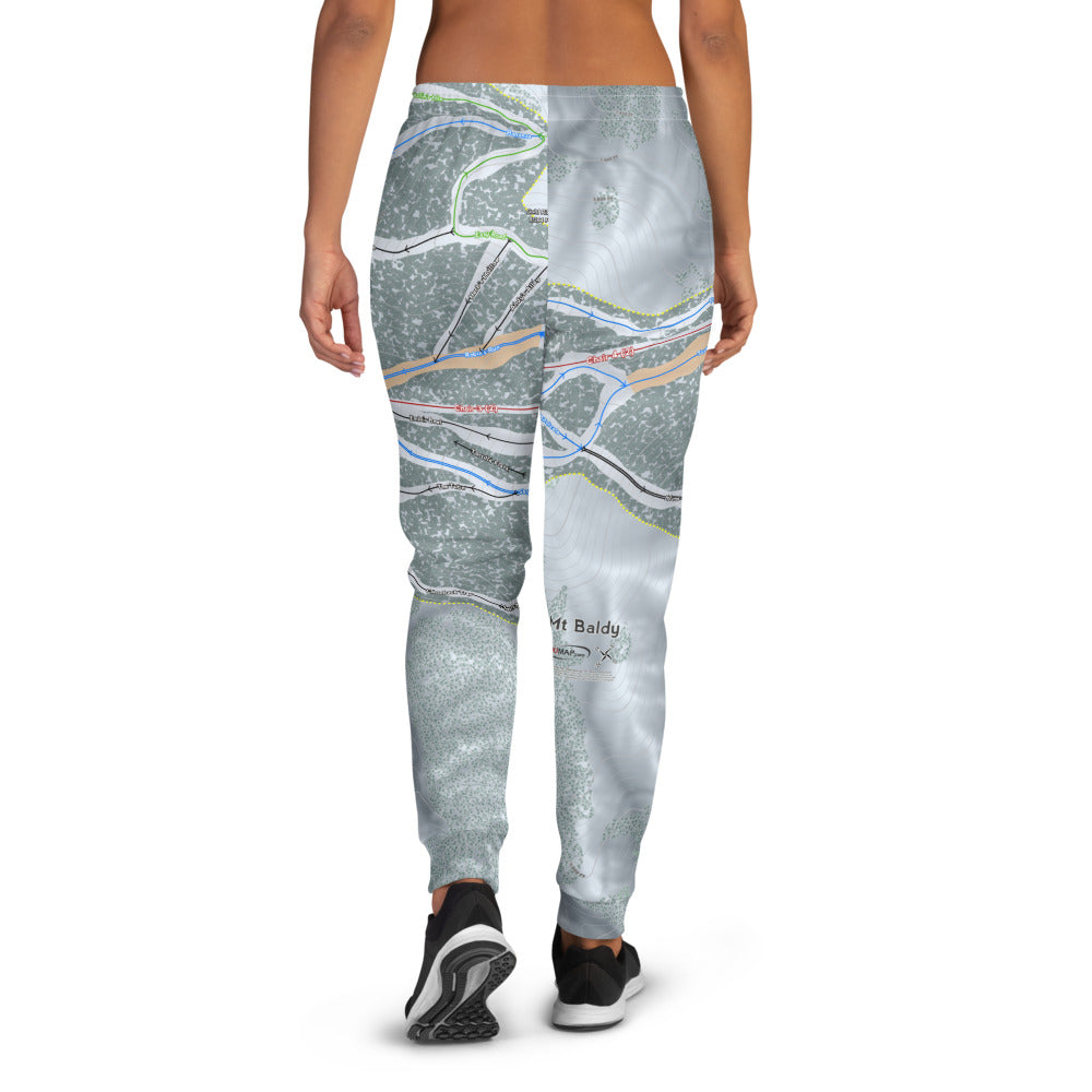 Mt. Baldy, California Ski Trail Map Women's Mid-Layer - Powderaddicts