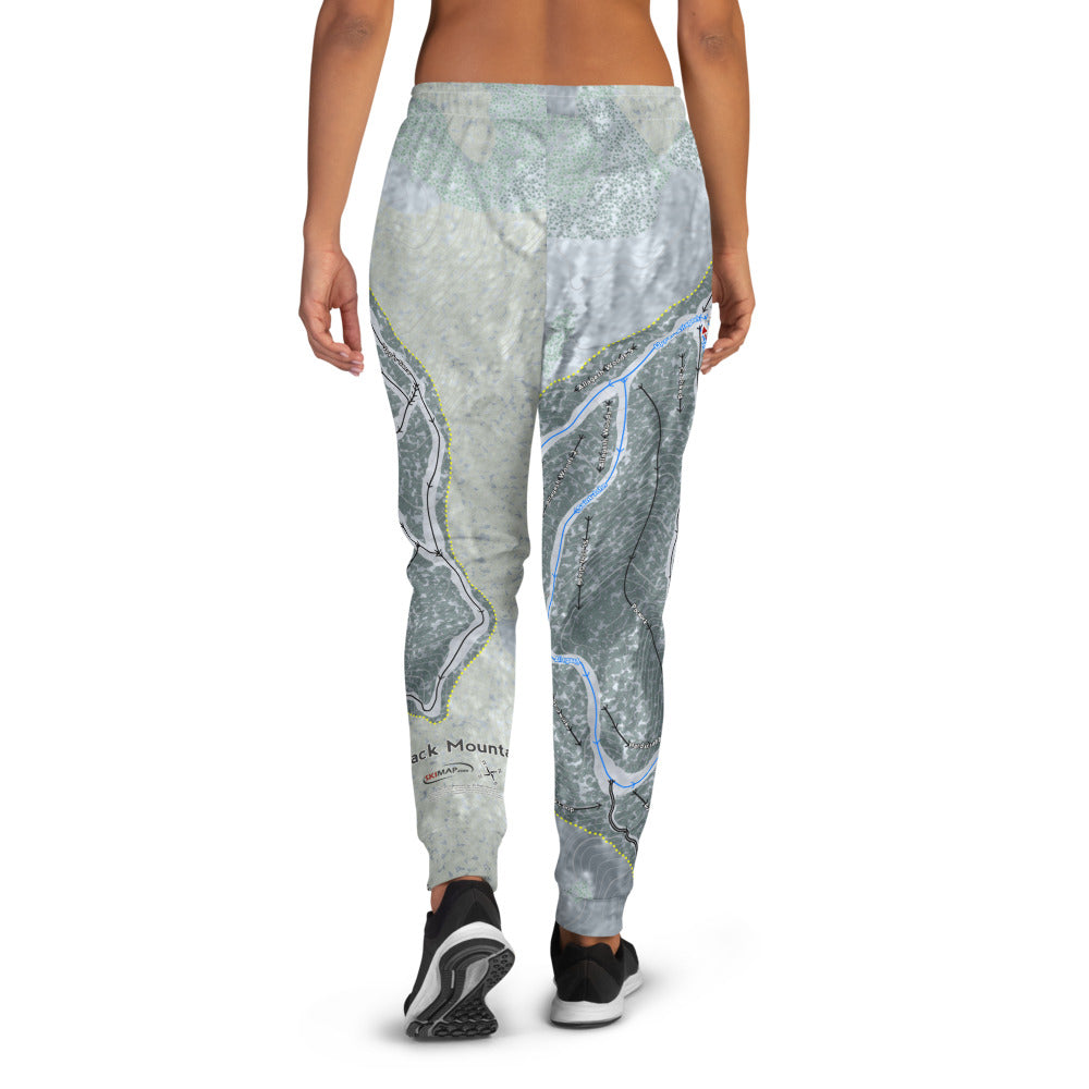 Black Mountain, Maine Ski Trail Map Women's Mid-Layer - Powderaddicts