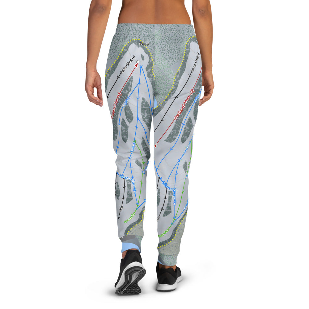 Spruce Mountain, Maine Ski Trail Map Women's Mid-Layer - Powderaddicts