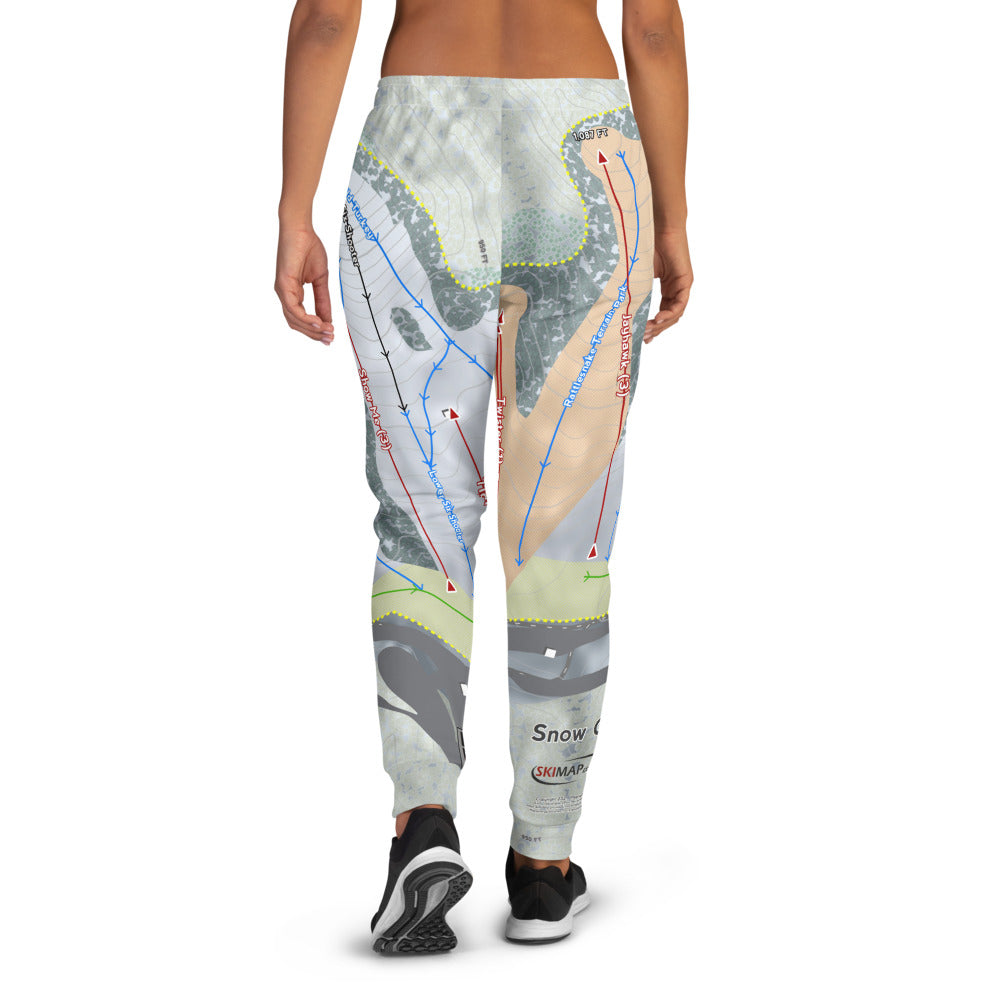 Snow Creek, Missouri Ski Trail Map Women's Mid-Layer - Powderaddicts