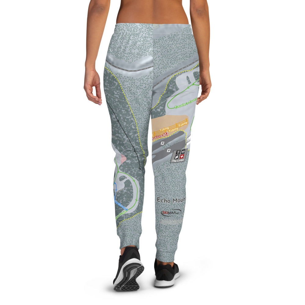 Echo Mountain, Colorado Ski Trail Map Women's Mid-Layer - Powderaddicts