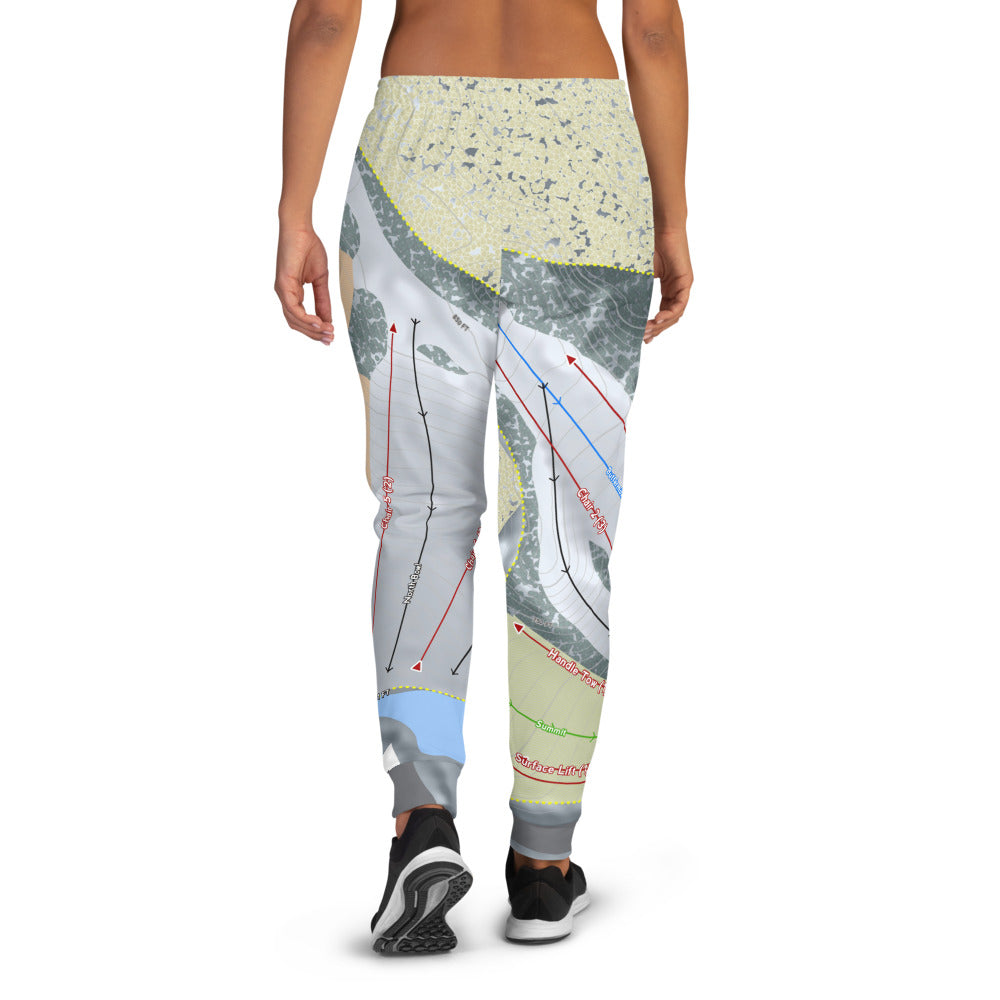 Boston Mills, Ohio Ski Trail Map Women's Mid-Layer - Powderaddicts