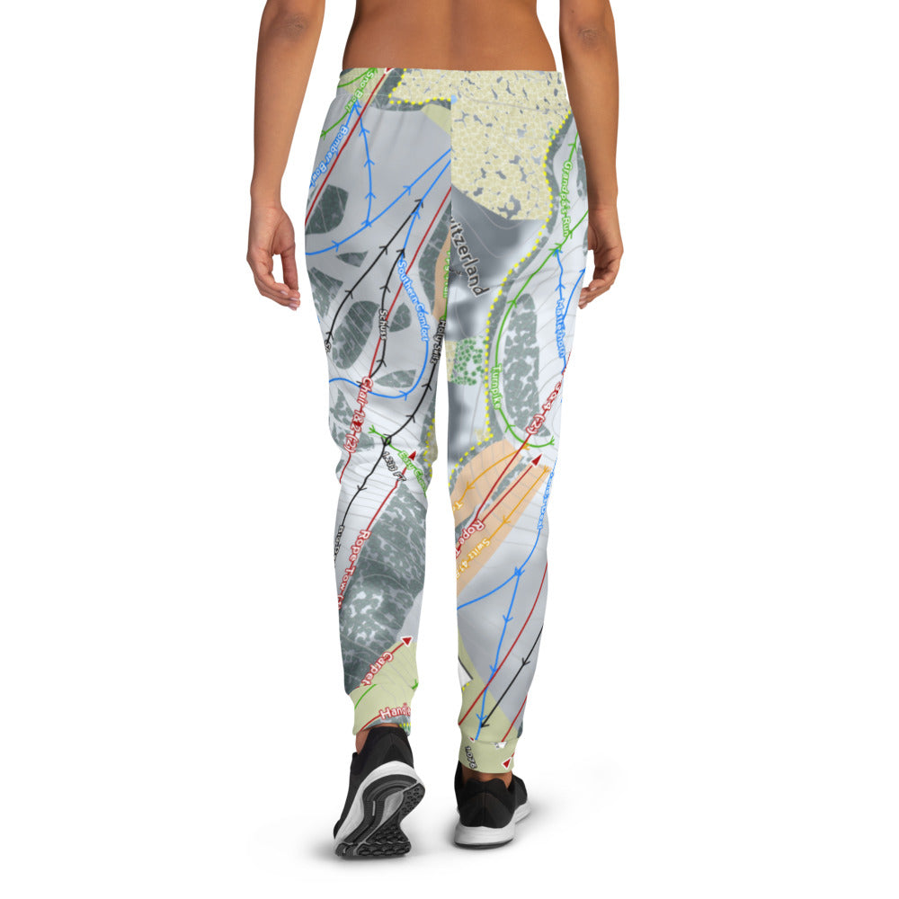 Little Switzer land, Wisconsin Ski Trail Map Women's Mid-Layer - Powderaddicts