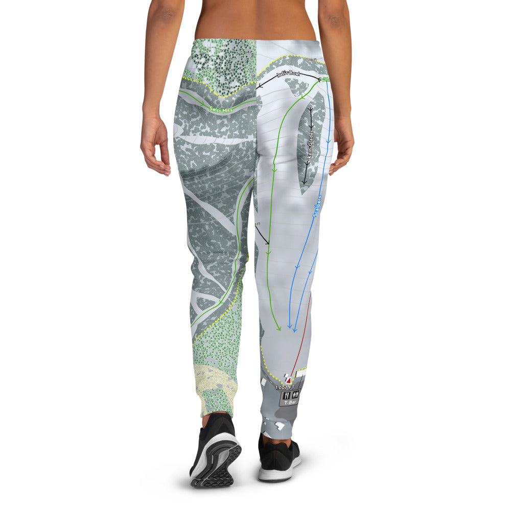 Mount Ashwabay, Wisconsin Ski Trail Map Women's Mid-Layer - Powderaddicts