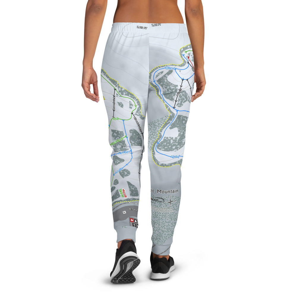 Magic Mountain, Idaho Ski Trail Map Women's Mid-Layer - Powderaddicts