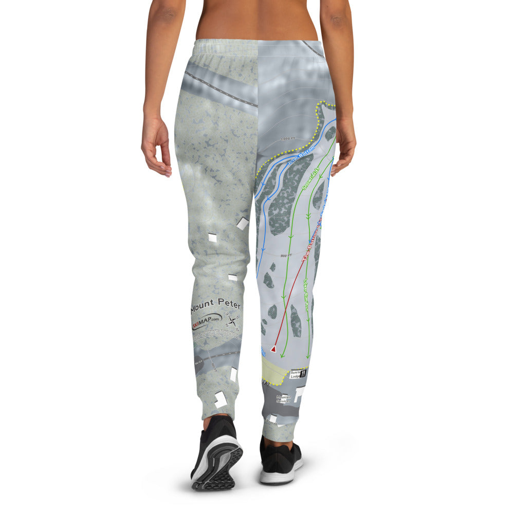 Mount Peter, New York Ski Trail Map Women's Mid-Layer - Powderaddicts