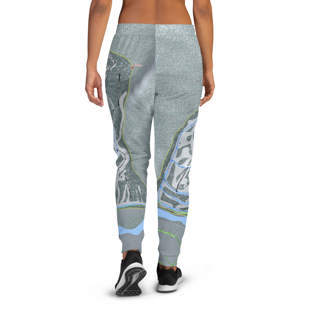 Sleeping Giant, Wyoming Ski Trail Map Women's Mid-Layer - Powderaddicts