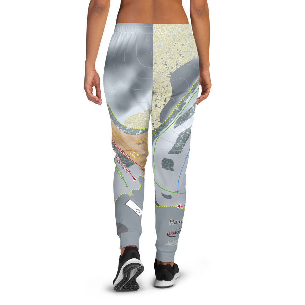 Hanson Hills, Michigan Ski Trail Map Women's Mid-Layer - Powderaddicts