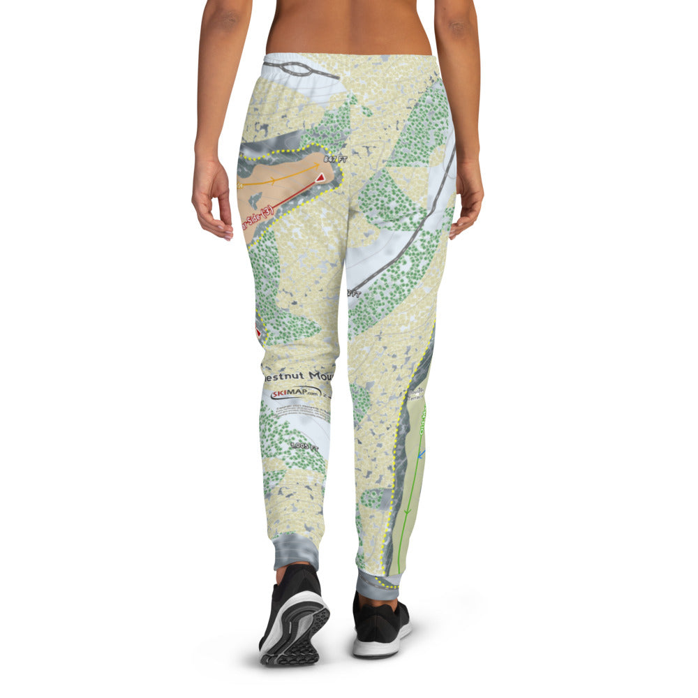 Chestnut Mountain, Illinois Ski Trail Map Women's Mid-Layer - Powderaddicts