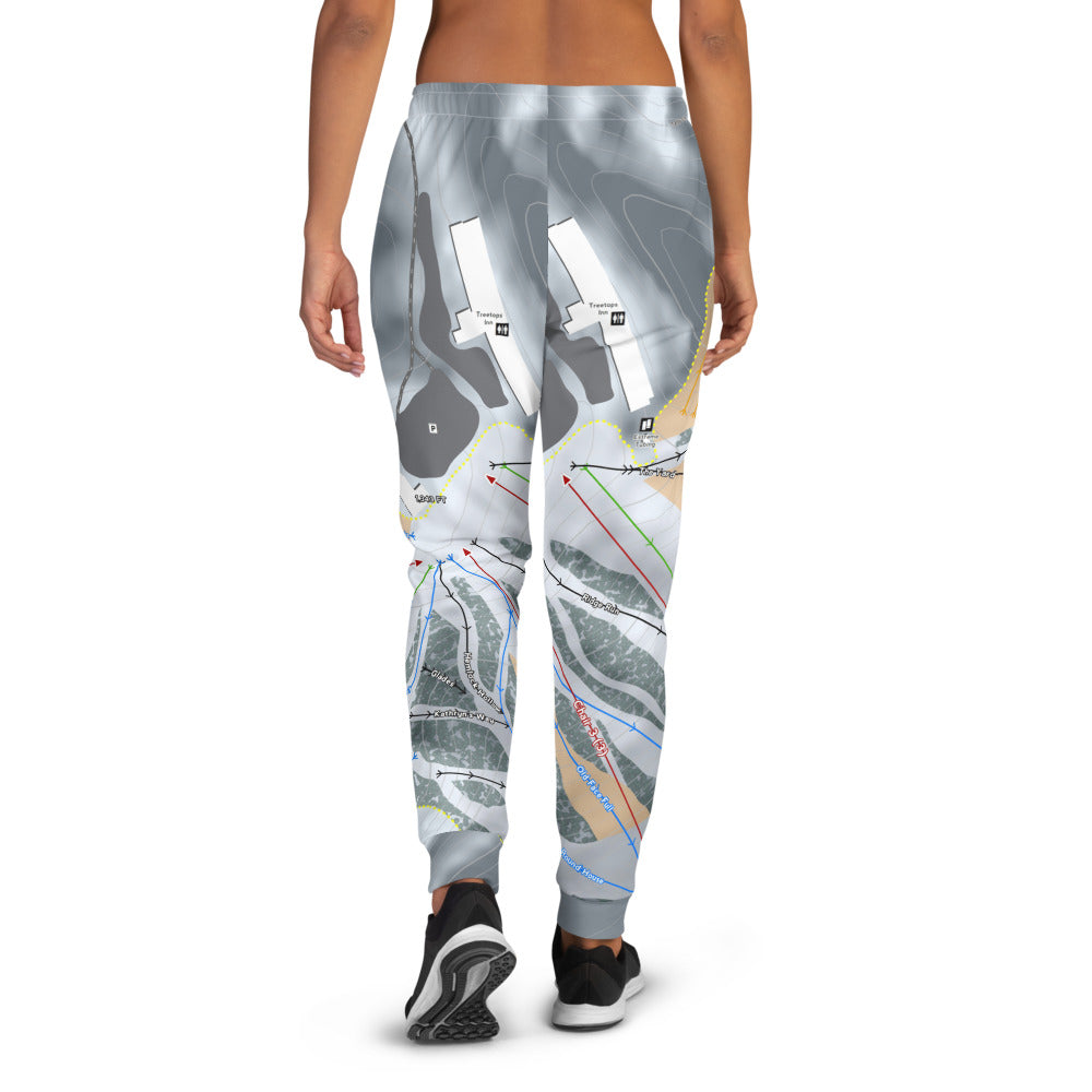 Treetops, Michigan Ski Trail Map Women's Mid-Layer - Powderaddicts