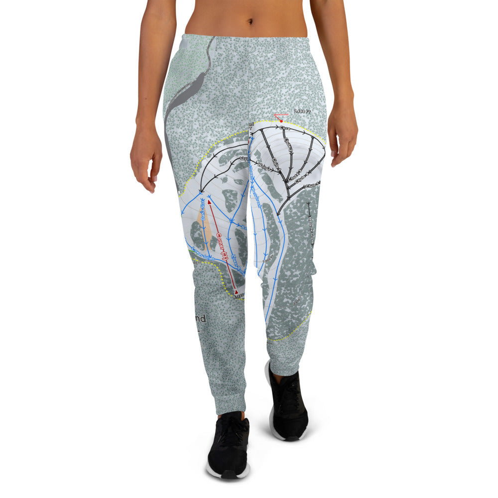 Mt. Ashland, Oregon Ski Trail Map Women's Mid-Layer - Powderaddicts