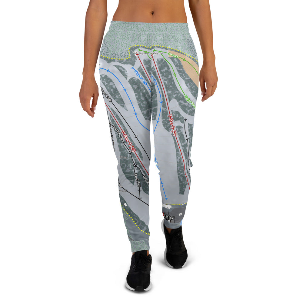 Titcomb Mountain, Maine Ski Trail Map Women's Mid-Layer - Powderaddicts