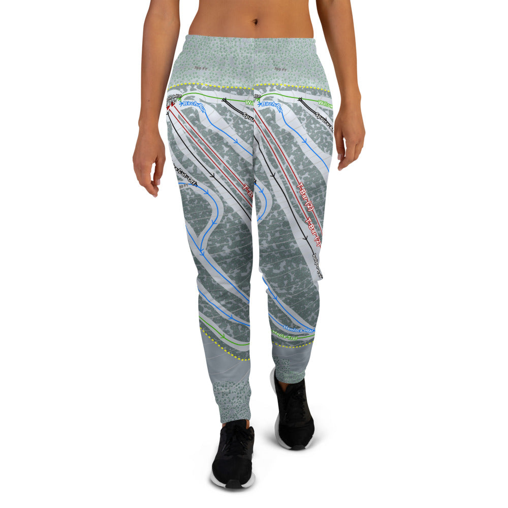 Mt Jefferson, Maine Ski Trail Map Women's Mid-Layer - Powderaddicts