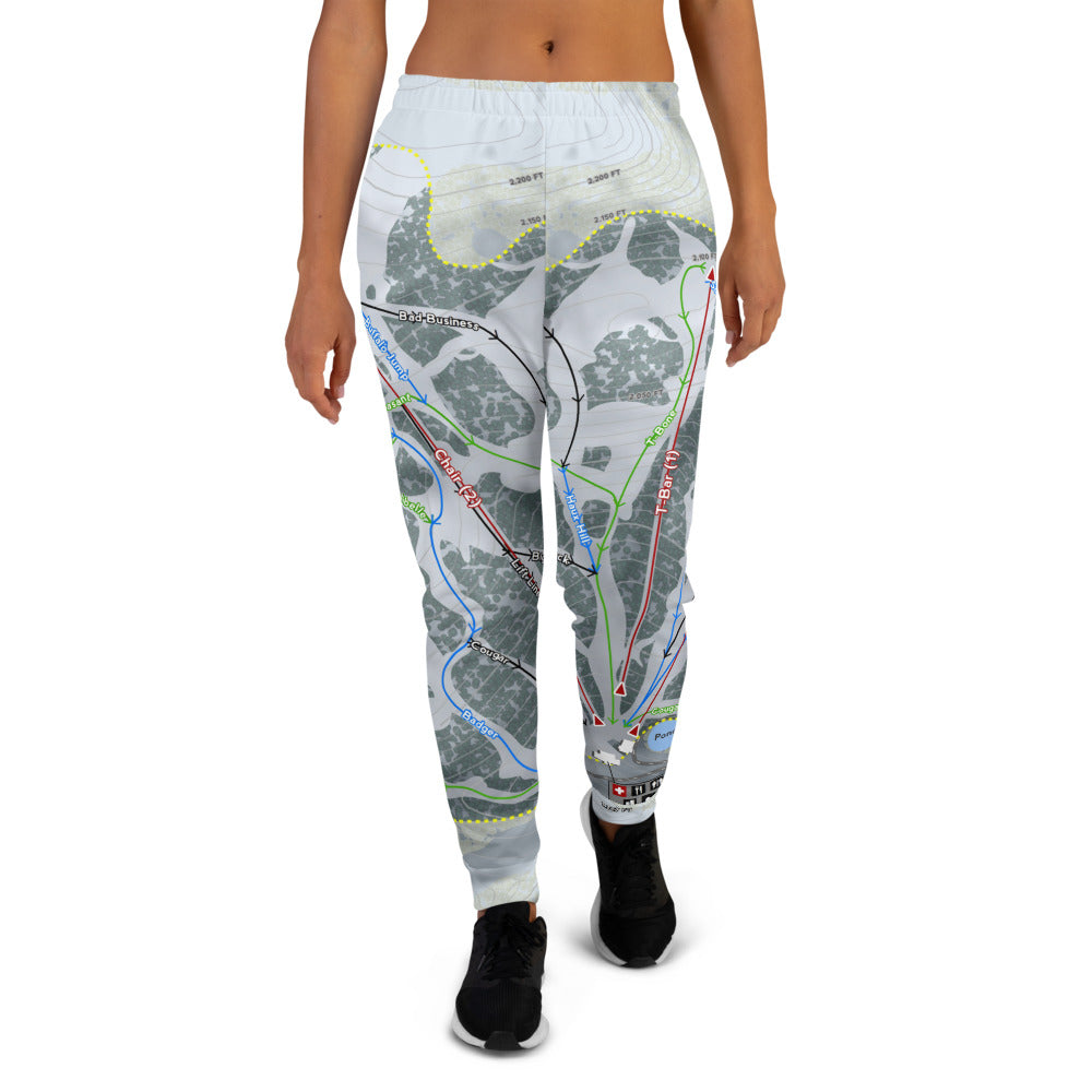 Huff Hills, North Dakota Ski Trail Map Women's Mid-Layer - Powderaddicts