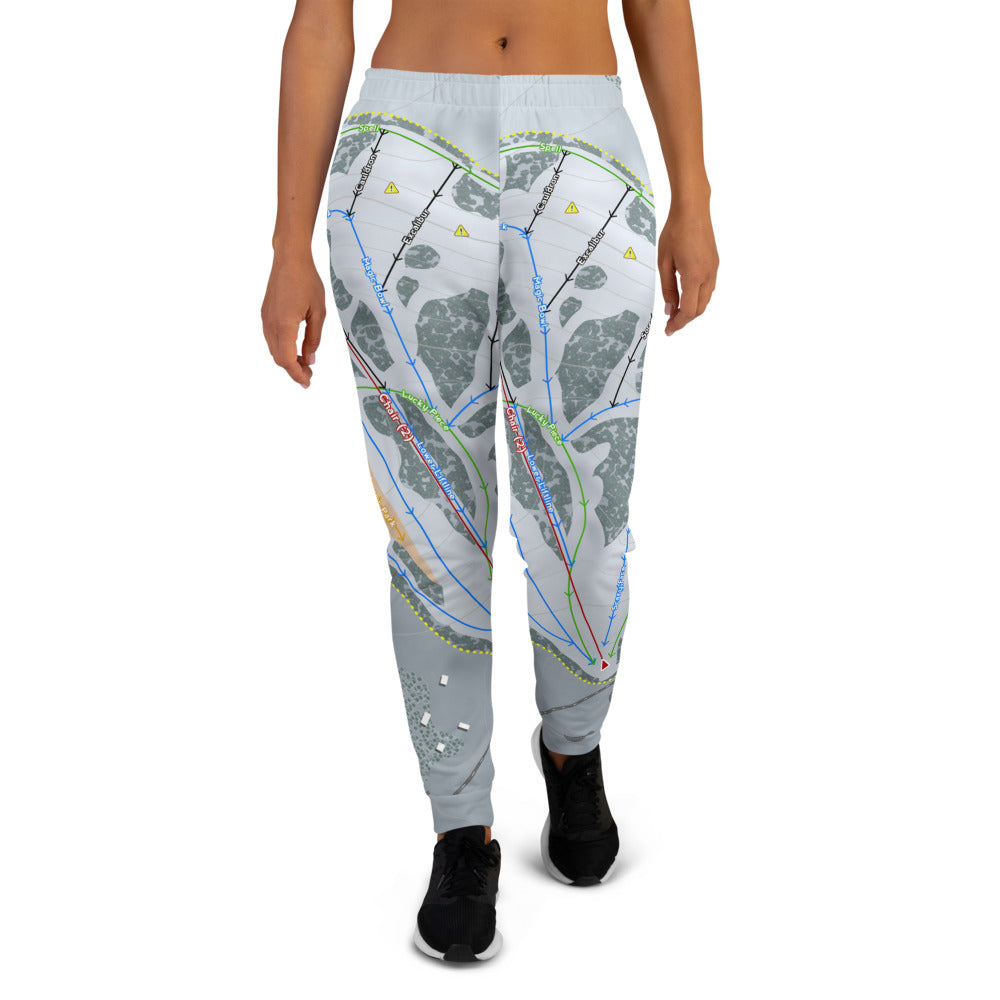 Magic Mountain, Idaho Ski Trail Map Women's Mid-Layer - Powderaddicts