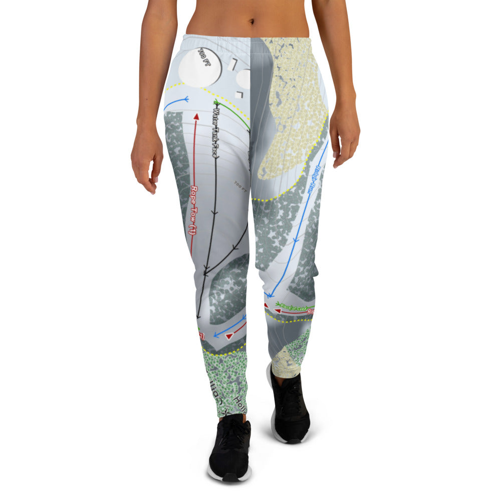 Mulligans Hollow, Michigan Ski Trail Map Women's Mid-Layer - Powderaddicts