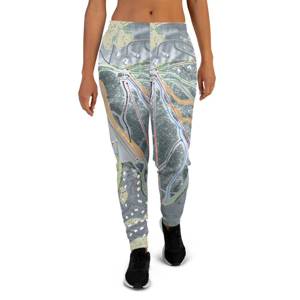 Boyne Mountain, Michigan Ski Trail Map Women's Mid-Layer - Powderaddicts