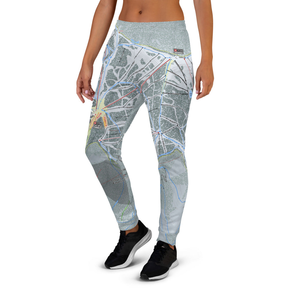 Schweitzer, Idaho Ski Trail Map Women's Mid-Layer - Powderaddicts