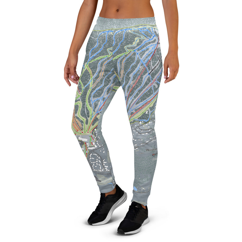 Windham Mountain, New York Ski Trail Map Women's Mid-Layer - Powderaddicts