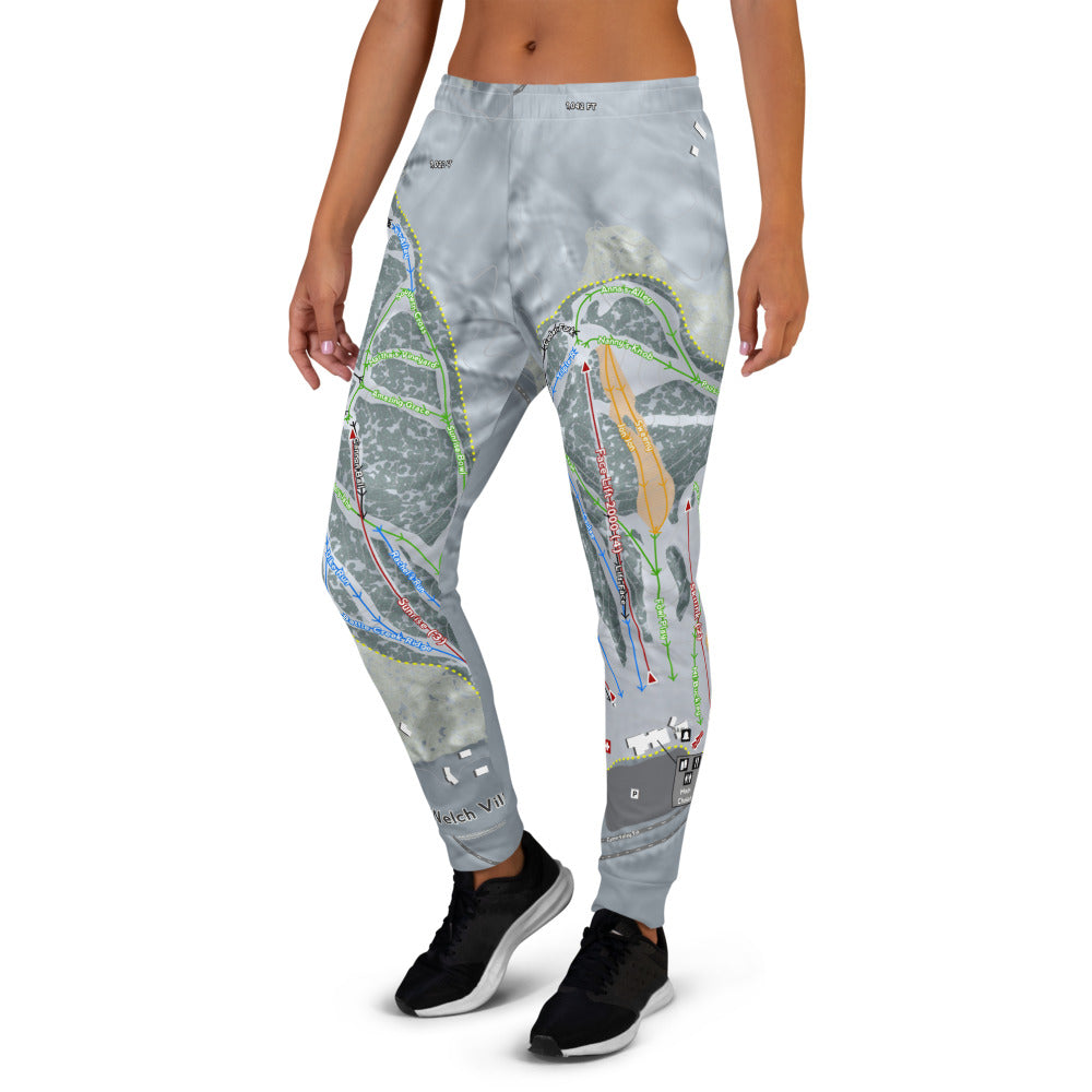 Welch Village, Minnesota Ski Trail Map Women's Mid-Layer - Powderaddicts