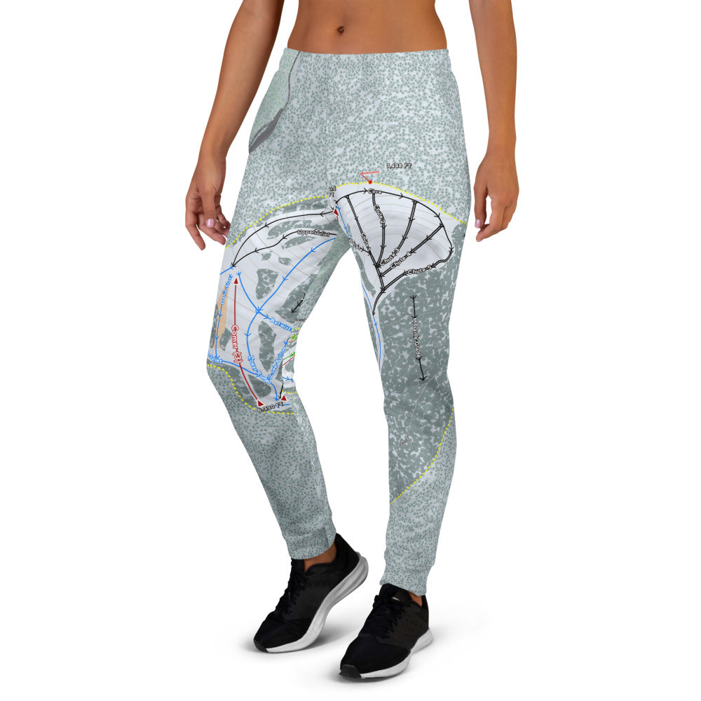 Mt. Ashland, Oregon Ski Trail Map Women's Mid-Layer - Powderaddicts