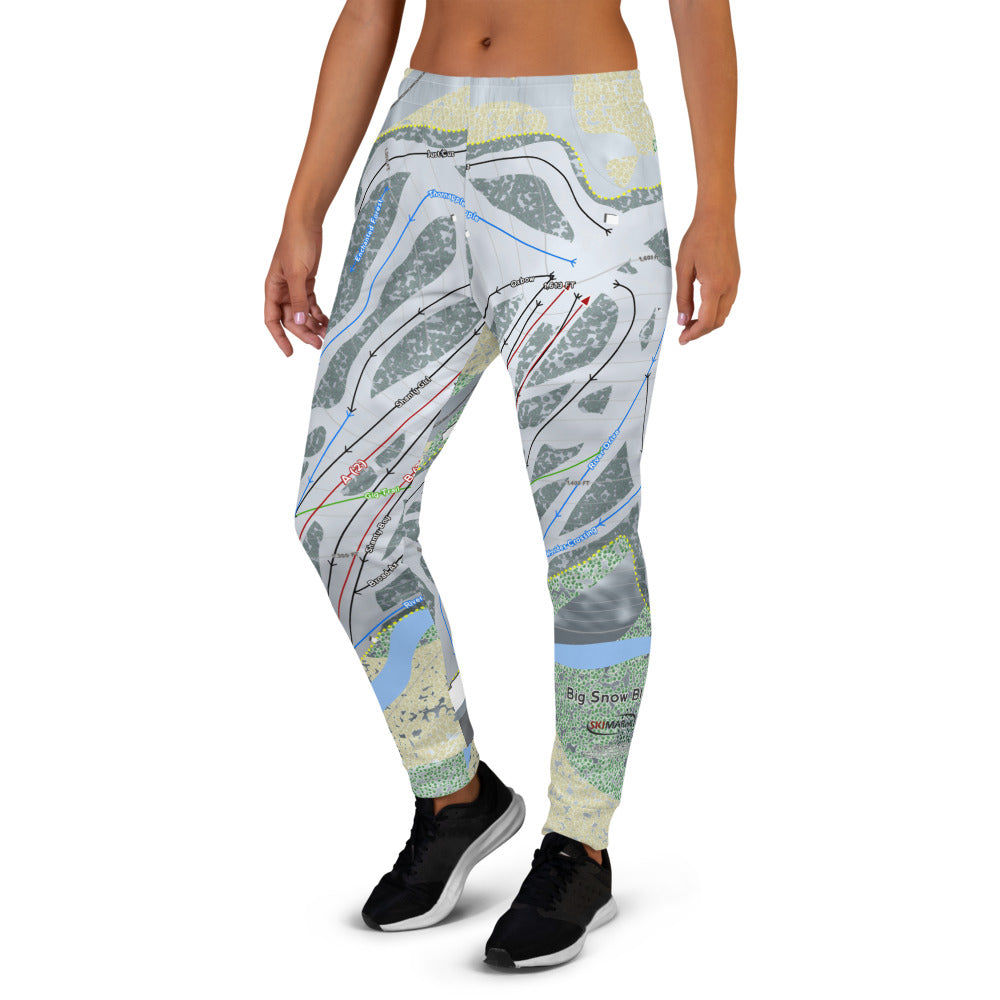 Big Snow BlackJack, Michigan Ski Trail Map Women's Mid-Layer - Powderaddicts