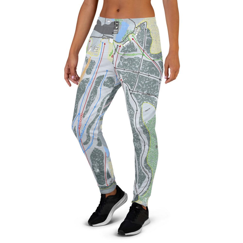 Big Snow Indianhead, Michigan Ski Trail Map Women's Mid-Layer - Powderaddicts