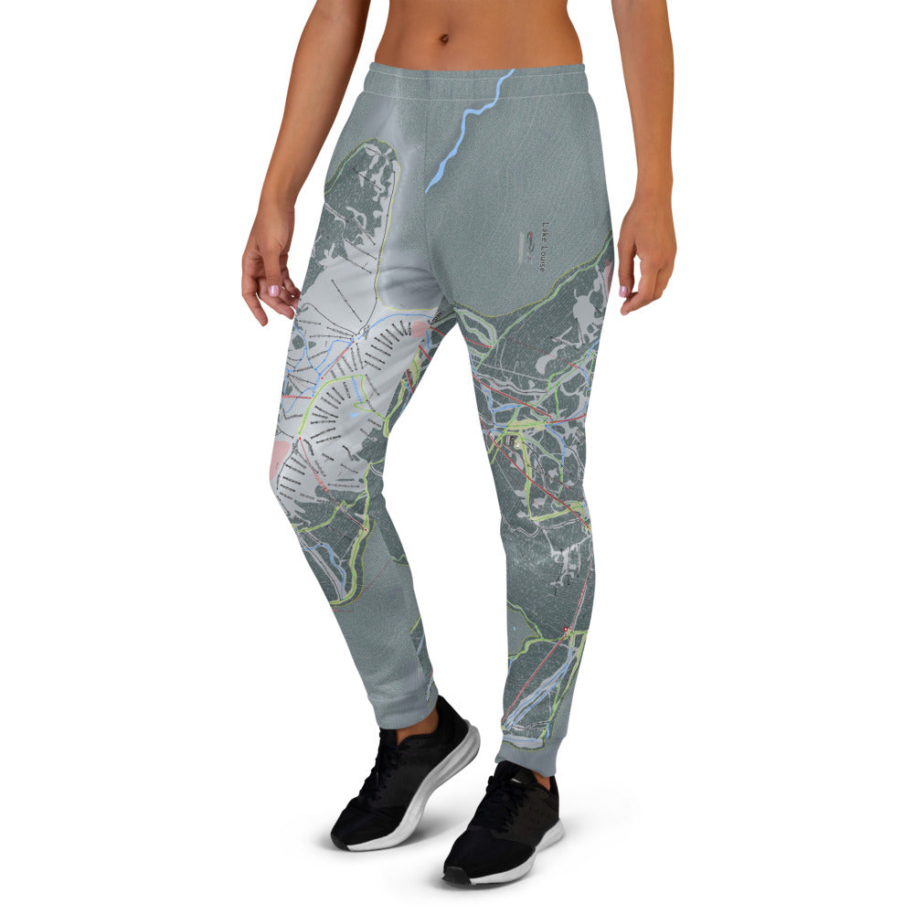 Lake Louise, Alberta Ski Trail Map Women's Mid-Layer - Powderaddicts