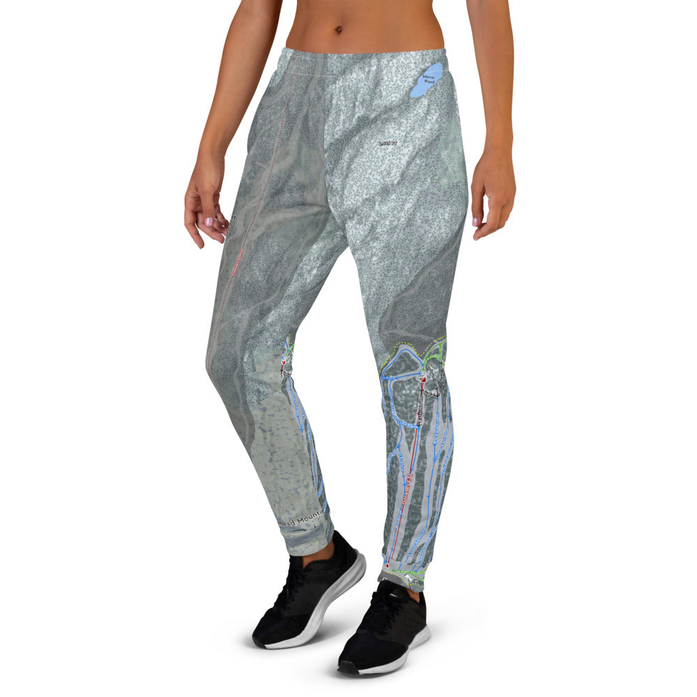 Moosehead Mountain, Maine Ski Trail Map Women's Mid-Layer - Powderaddicts