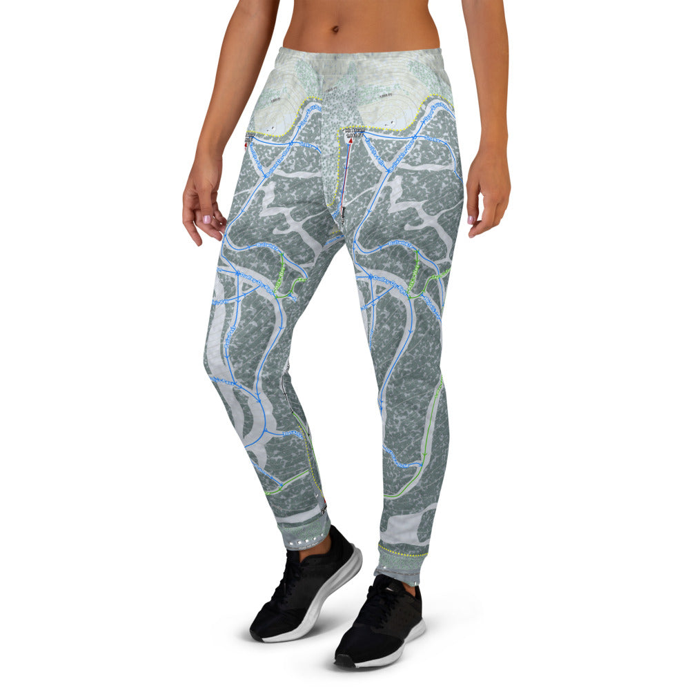 Mt Abram, Maine Ski Trail Map Women's Mid-Layer - Powderaddicts