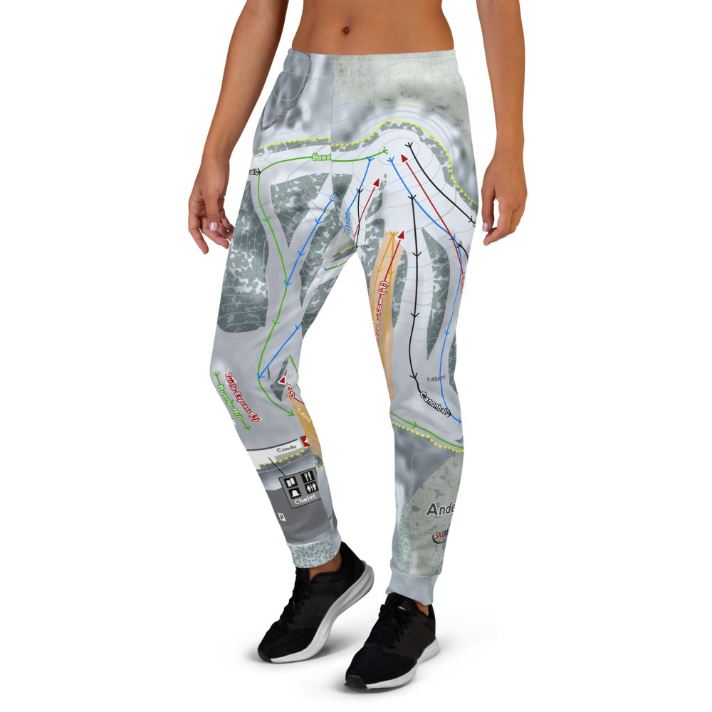 Andes Tower, Minnesota Ski Trail Map Women's Mid-Layer - Powderaddicts