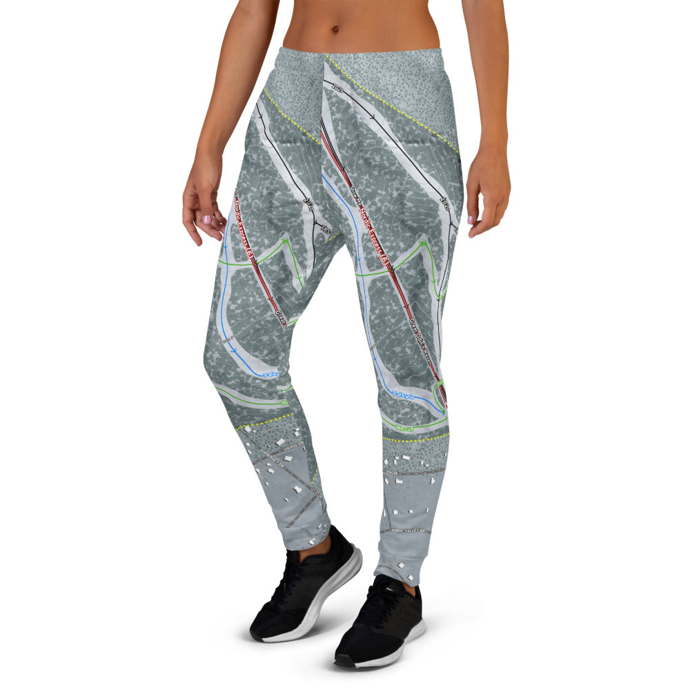 Nordic Valley, Utah Ski Trail Map Women's Mid-Layer - Powderaddicts