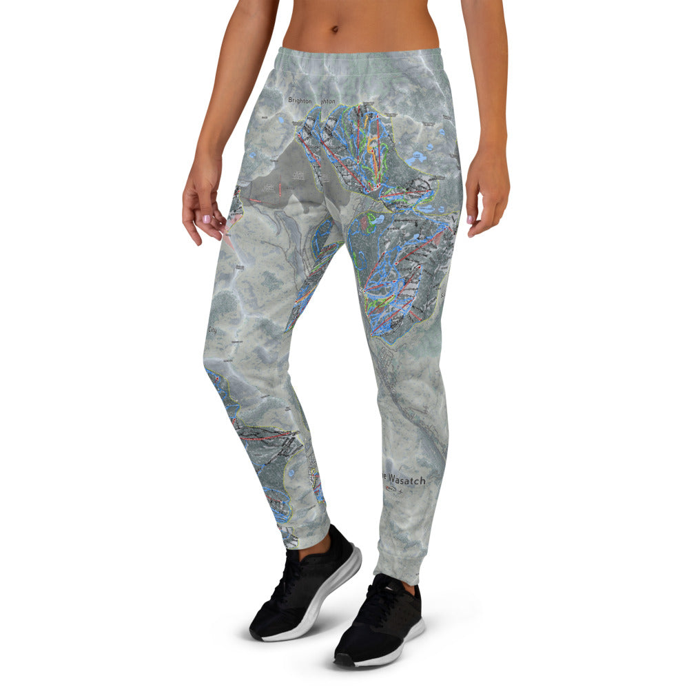 One Wasatch, Utah Ski Trail Map Women's Mid-Layer - Powderaddicts