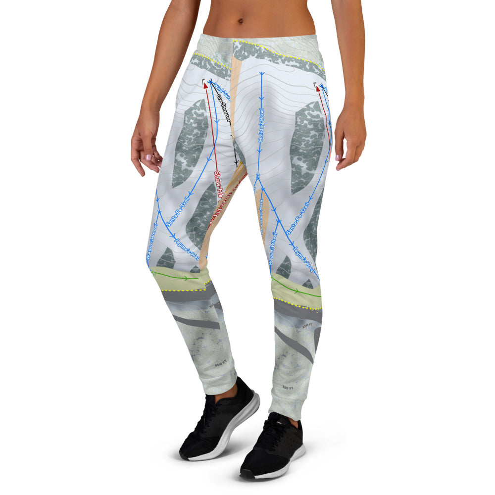 Snow Creek, Missouri Ski Trail Map Women's Mid-Layer - Powderaddicts