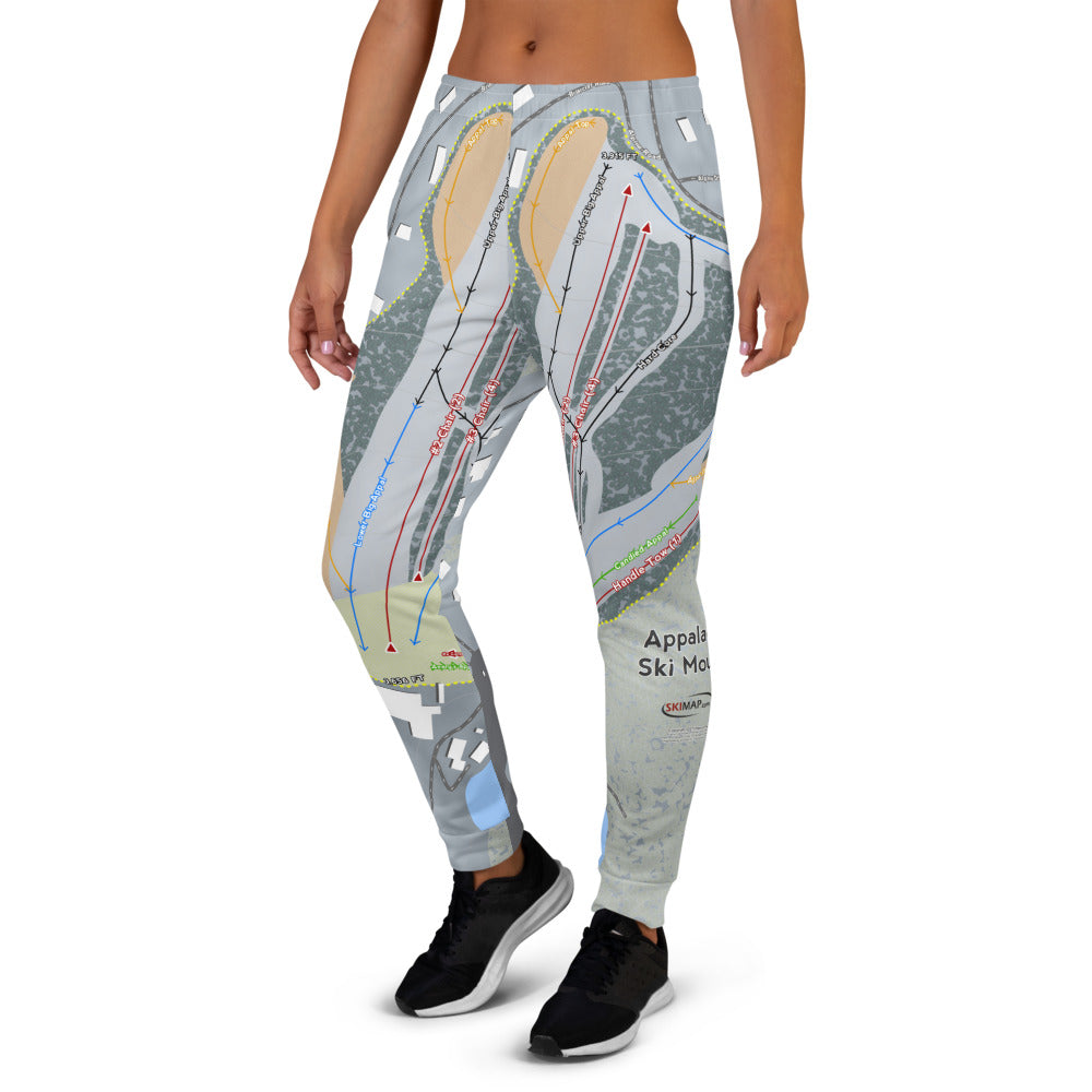 Appalachian, North Carolina Ski Trail Map Women's Mid-Layer - Powderaddicts
