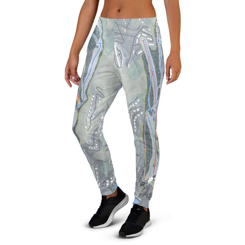 Sugar Mountain, North Carolina Ski Trail Map Women's Mid-Layer - Powderaddicts