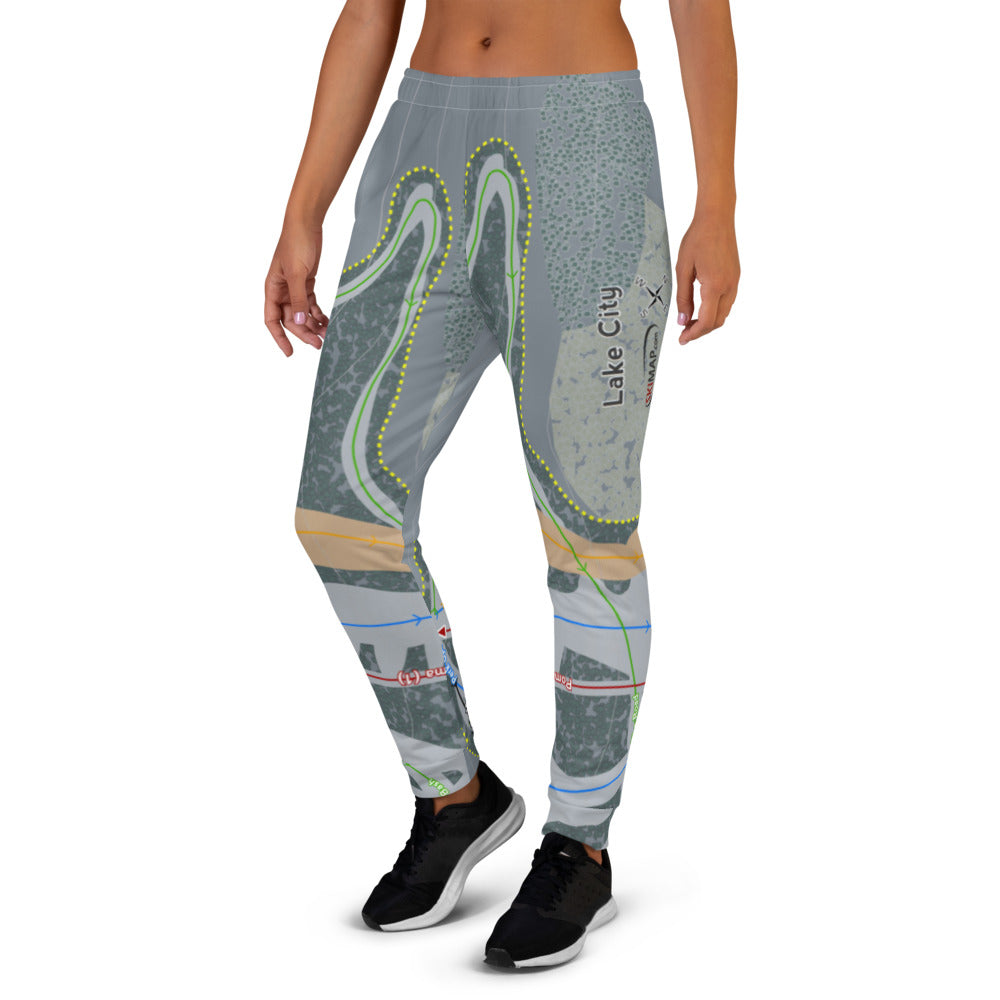 Lake City, Colorado Ski Trail Map Women's Mid-Layer - Powderaddicts