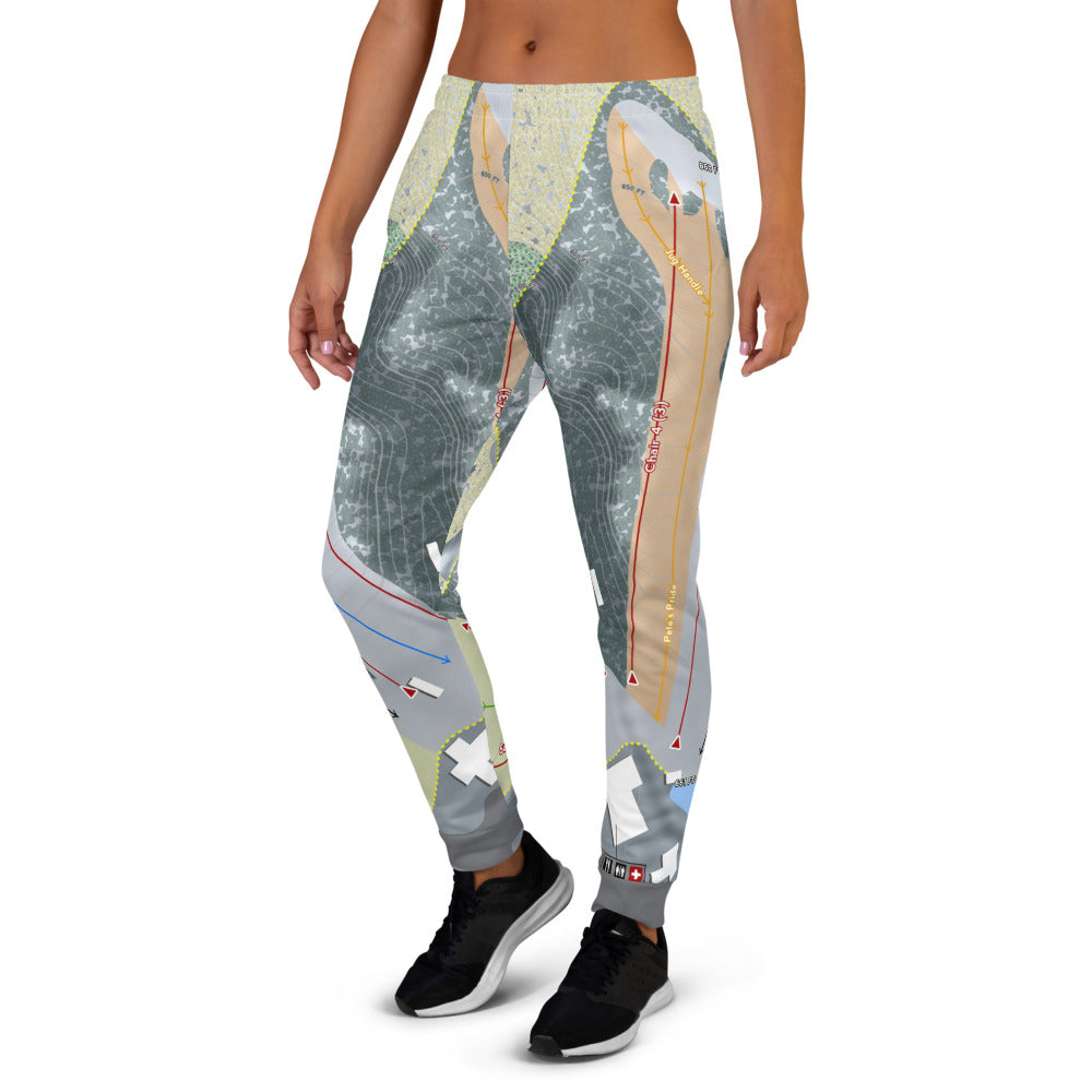 Boston Mills, Ohio Ski Trail Map Women's Mid-Layer - Powderaddicts