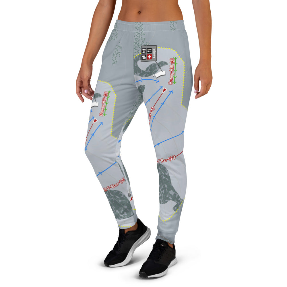 Badger Mountain, Washington Ski Trail Map Women's Mid-Layer - Powderaddicts